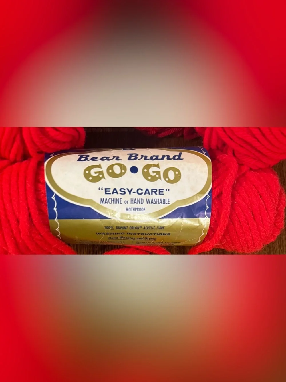 3 Vintage Sayelle 4 Ply 100% Orlon Acrylic Yarn-Worsted/Medium Weight Red